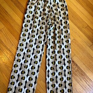 Zara Geometric Patterned Wide-Leg Pants Size Small